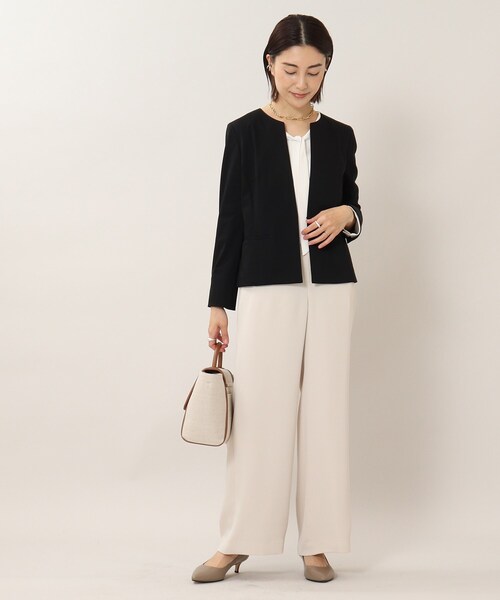 UNTITLED（アンタイトル）の「◆【接触冷感】ストレッチ ノーカラージャケット（ノーカラージャケット・レディース・ブラック/グレー/ダークネイビー・44/48/42/00/01/02/03/04）」の21枚目の写真