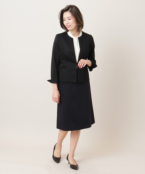 UNTITLED（アンタイトル）の「◆【接触冷感】ストレッチ ノーカラージャケット（ノーカラージャケット・レディース・ブラック/グレー/ダークネイビー・44/48/42/00/01/02/03/04）」の22枚目の写真