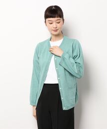 Samansa Mos2 | 【オーガニックコットン／UV加工】刺繍入りカーディガン(カーディガン/ボレロ)