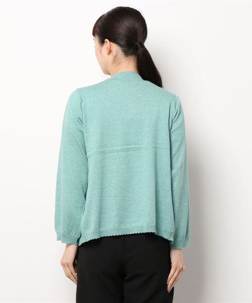 Samansa Mos2（サマンサ モスモス）の「【オーガニックコットン／UV加工】刺繍入りカーディガン（カーディガン/ボレロ・レディース・レッド/イエロー/ミント/ラベンダー/チャコール/キナリ・ﾌﾘ-）」の8枚目の写真