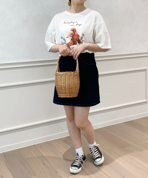 PairPair（ペアペア）の「アニマルフォトT(ユニセックス)（Tシャツ/カットソー・レディース・オフホワイト/グリーン/グレイッシュブルー・MEDIUM/LARGE）」の8枚目の写真