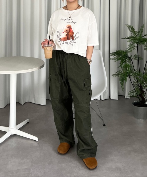 PairPair（ペアペア）の「アニマルフォトT(ユニセックス)（Tシャツ/カットソー・レディース・オフホワイト/グリーン/グレイッシュブルー・MEDIUM/LARGE）」の20枚目の写真