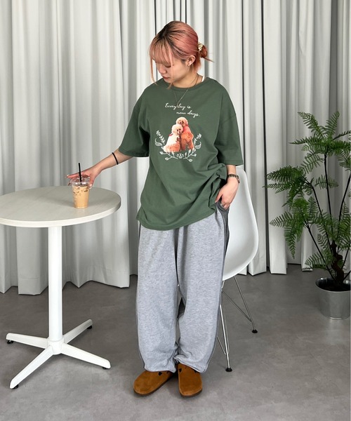 PairPair（ペアペア）の「アニマルフォトT(ユニセックス)（Tシャツ/カットソー・レディース・オフホワイト/グリーン/グレイッシュブルー・MEDIUM/LARGE）」の13枚目の写真