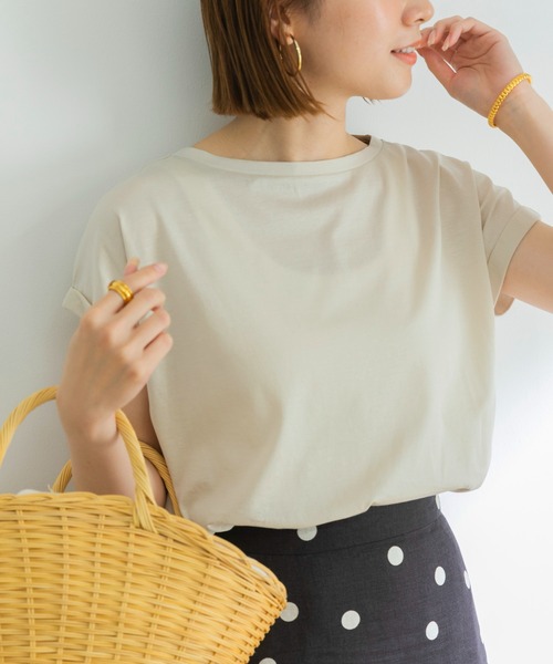 URBAN RESEARCH（アーバンリサーチ）の「ペルビアンコットンTシャツ（Tシャツ/カットソー・レディース・グリーン系その他/ブラック/オレンジ/ホワイト/グレー系その他/ブラウン系その他/グリーン・FREE）」の16枚目の写真