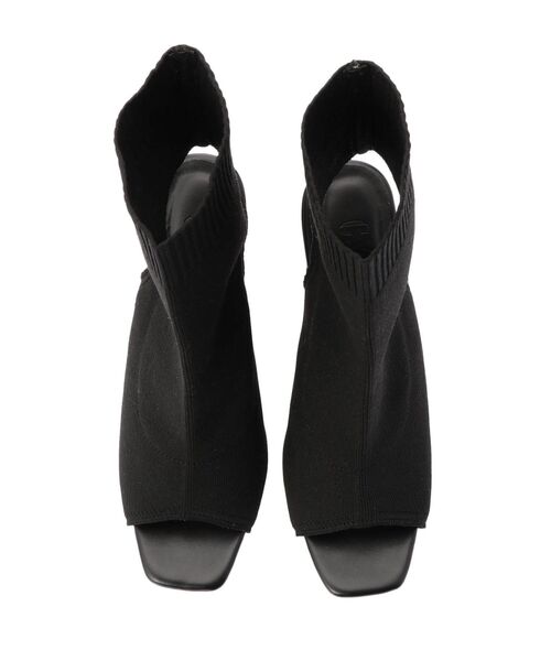 GYDA（ジェイダ）の「オープントゥ ニットブーツ（ブーツ・レディース・ブラック/ブラウン・SMALL/MEDIUM/LARGE）」の8枚目の写真