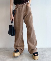 w closet | 【サイズ調整できる】ワイドデニムパンツ(デニムパンツ)