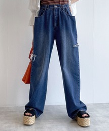 w closet | 【サイズ調整できる】ワイドデニムパンツ(デニムパンツ)