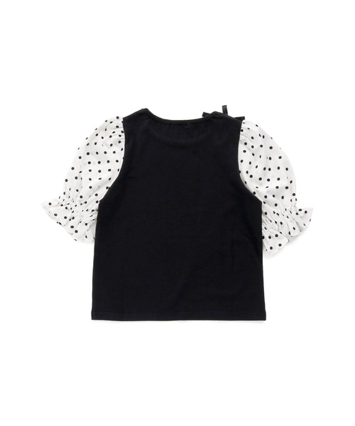 JENNI love（ジェニィラブ）の「ドット袖切替えTシャツ（Tシャツ/カットソー・キッズ・ブラック/ピンク/サックスブルー・130cm/150cm/160cm/140cm）」の8枚目の写真