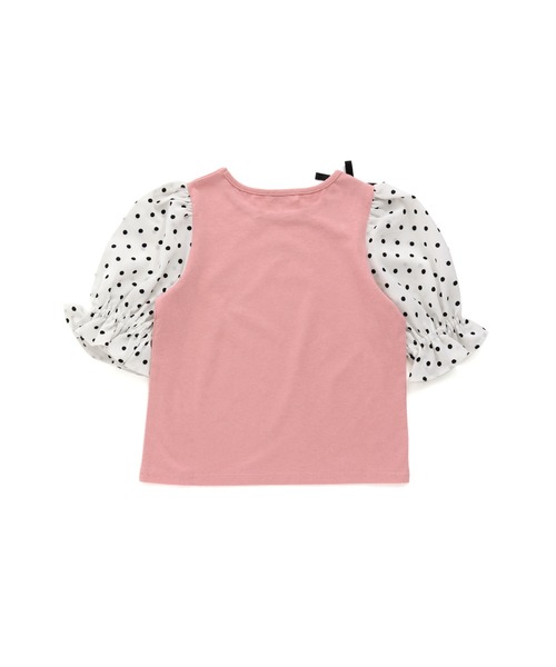 JENNI love（ジェニィラブ）の「ドット袖切替えTシャツ（Tシャツ/カットソー・キッズ・ブラック/ピンク/サックスブルー・130cm/150cm/160cm/140cm）」の12枚目の写真