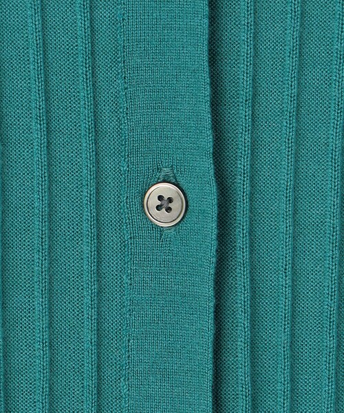 最高級ライン✨️トゥモローランドコレクション　カシミヤシルクリブカーディガン　S カシミヤシルクリブ クルーネックカーディガン（カーディガン/ボレロ