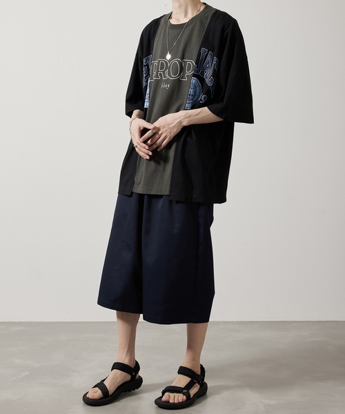 iisy（イージー）の「iisy / リメイクライクカレッジTシャツ（Tシャツ/カットソー・メンズ・ホワイト/チャコールグレー・S/M/L/XL）」の22枚目の写真