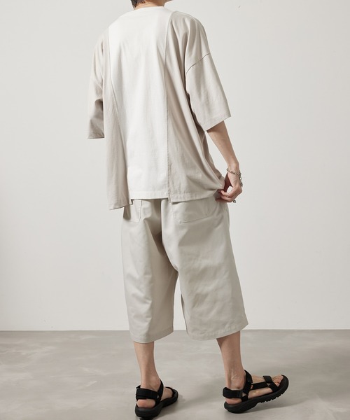 iisy（イージー）の「iisy / リメイクライクカレッジTシャツ（Tシャツ/カットソー・メンズ・ホワイト/チャコールグレー・S/M/L/XL）」の21枚目の写真