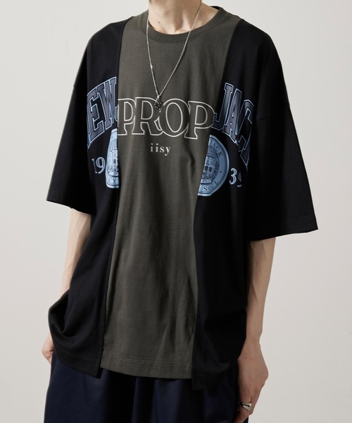 iisy（イージー）の「iisy / リメイクライクカレッジTシャツ（Tシャツ/カットソー・メンズ・ホワイト/チャコールグレー・S/M/L/XL）」の15枚目の写真