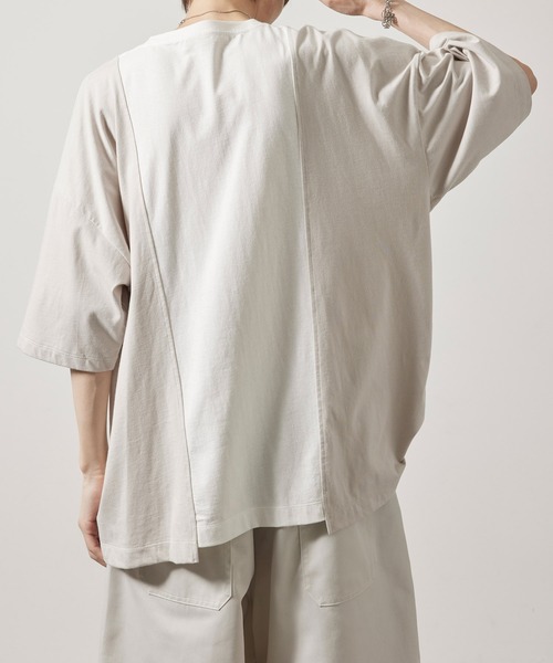 iisy（イージー）の「iisy / リメイクライクカレッジTシャツ（Tシャツ/カットソー・メンズ・ホワイト/チャコールグレー・S/M/L/XL）」の11枚目の写真