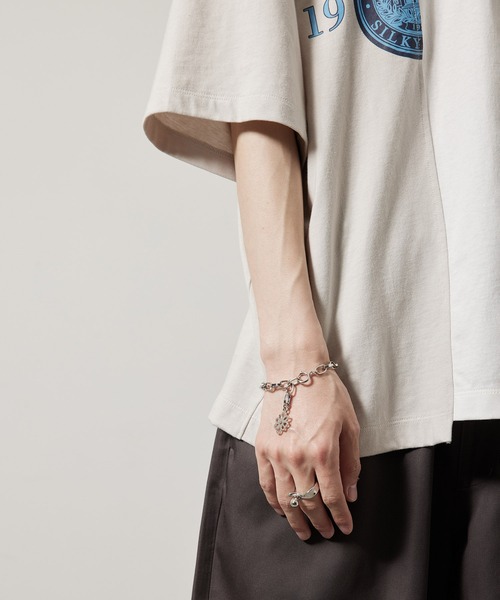 iisy（イージー）の「iisy / リメイクライクカレッジTシャツ（Tシャツ/カットソー・メンズ・ホワイト/チャコールグレー・S/M/L/XL）」の13枚目の写真