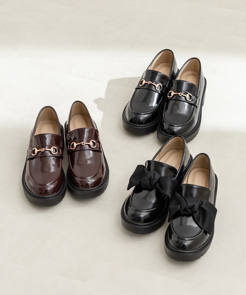 OLIVE des OLIVE（オリーブデオリーブ）の「タンク底ローファー（ローファー・レディース・ブラック系その他/ダークブラウン/ブラック・SMALL/LARGE/MEDIUM）」の4枚目の写真