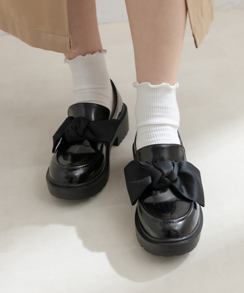 OLIVE des OLIVE（オリーブデオリーブ）の「タンク底ローファー（ローファー・レディース・ブラック系その他/ダークブラウン/ブラック・SMALL/LARGE/MEDIUM）」の7枚目の写真