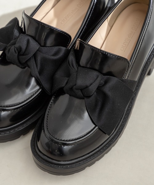 OLIVE des OLIVE（オリーブデオリーブ）の「タンク底ローファー（ローファー・レディース・ブラック系その他/ダークブラウン/ブラック・SMALL/LARGE/MEDIUM）」の8枚目の写真