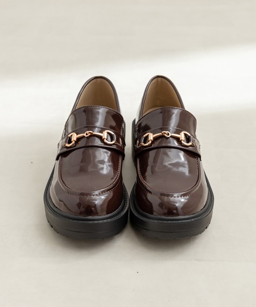 OLIVE des OLIVE（オリーブデオリーブ）の「タンク底ローファー（ローファー・レディース・ブラック系その他/ダークブラウン/ブラック・SMALL/LARGE/MEDIUM）」の12枚目の写真