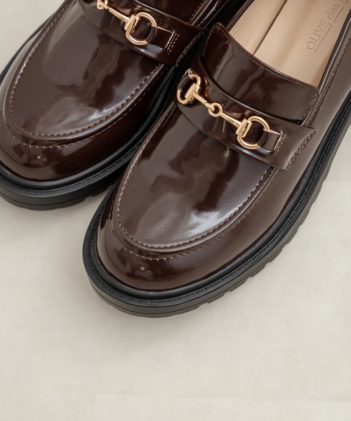 OLIVE des OLIVE（オリーブデオリーブ）の「タンク底ローファー（ローファー・レディース・ブラック系その他/ダークブラウン/ブラック・SMALL/LARGE/MEDIUM）」の15枚目の写真