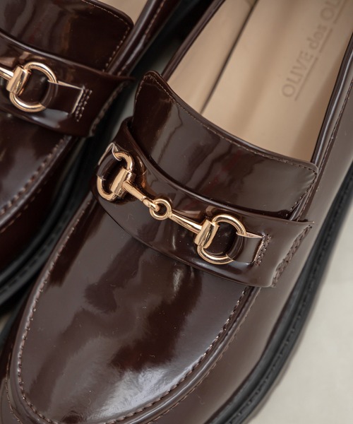 OLIVE des OLIVE（オリーブデオリーブ）の「タンク底ローファー（ローファー・レディース・ブラック系その他/ダークブラウン/ブラック・SMALL/LARGE/MEDIUM）」の16枚目の写真