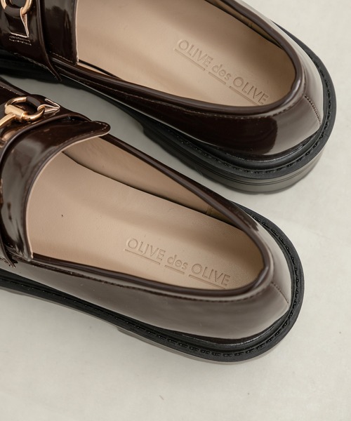 OLIVE des OLIVE（オリーブデオリーブ）の「タンク底ローファー（ローファー・レディース・ブラック系その他/ダークブラウン/ブラック・SMALL/LARGE/MEDIUM）」の17枚目の写真