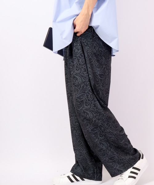 Naive magic（ナイーブマジック）の「NAIVE MAGIC 接触冷感とろみ素材 レトロ総柄バル－ンパンツ（その他パンツ・メンズ・ホワイト/ブラック/グリーン/アイボリー・M/L）」の18枚目の写真