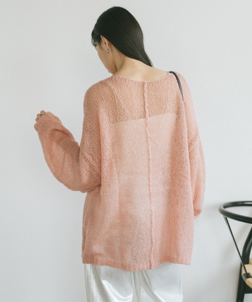 NYデザイナーズブランド サマーニットセットアップ テラコッタピンク  