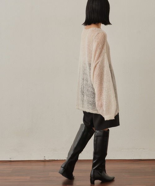 VANNIE U（ヴァニーユー）の「シアールーズニット（ニット/セーター・レディース・ブラウン/レッド/アイボリー/ピンク/ライトグリーン/ベージュ・FREE）」の22枚目の写真