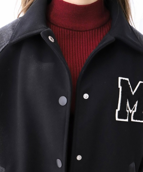 DIESEL スタジャン　archive　レザー　ウール【M】ワッペン 楽天市場】【中古】 VAN スタジャン アウター ウール レザー