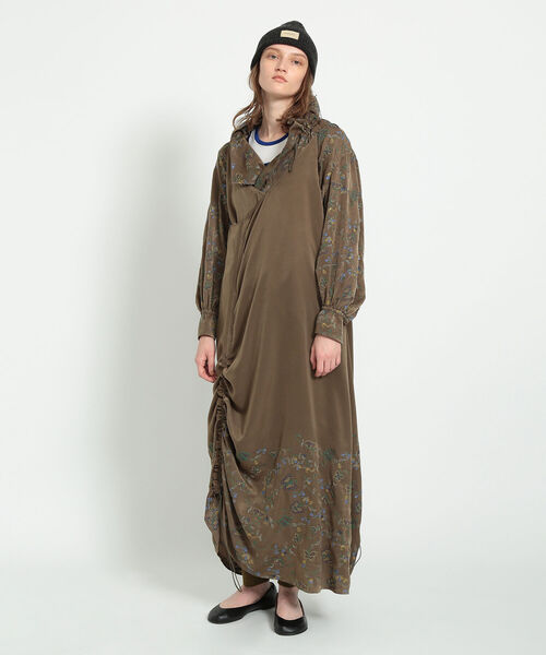 BEAMS BOY（ビームスボーイ）の「maturely / Embroidery Cut off Dress（ワンピース・レディース・オリーブ/ピンク・1/0）」の10枚目の写真