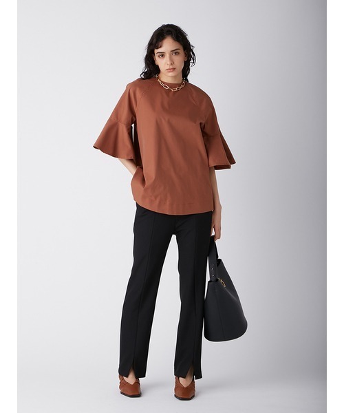 Mila Owen(ミラオーウェン)の「ラグランフレアスリーブチュニック(チュニック・レディース・ホワイト/ブラウン・0/1)」の13枚目の写真