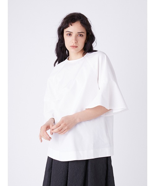 Mila Owen(ミラオーウェン)の「ラグランフレアスリーブチュニック(チュニック・レディース・ホワイト/ブラウン・0/1)」の10枚目の写真