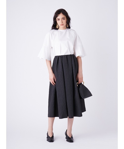 Mila Owen(ミラオーウェン)の「ラグランフレアスリーブチュニック(チュニック・レディース・ホワイト/ブラウン・0/1)」の5枚目の写真