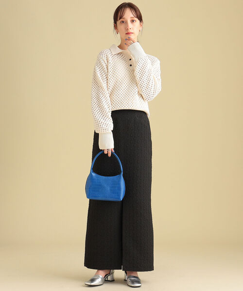 Ray BEAMS（レイビームス）の「Ray BEAMS / フクレ ジャカード タイト スカート（スカート・レディース・オフホワイト/ブラック・0/1）」の17枚目の写真