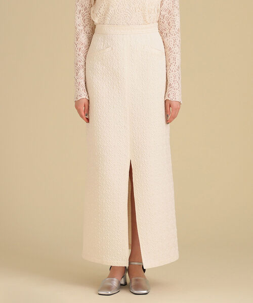 Ray BEAMS（レイビームス）の「Ray BEAMS / フクレ ジャカード タイト スカート（スカート・レディース・オフホワイト/ブラック・0/1）」の18枚目の写真