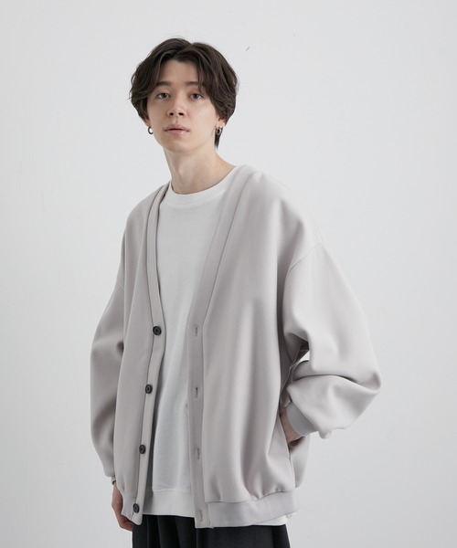 JUNRED(ジュンレッド)の「ウーリータッチワイドバルーンカーディガン(カーディガン/ボレロ・メンズ・ブラック/ダークグリーン/ホワイト系その他4・S/M/L)」の2枚目の写真