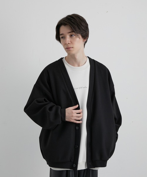 JUNRED(ジュンレッド)の「ウーリータッチワイドバルーンカーディガン(カーディガン/ボレロ・メンズ・ブラック/ダークグリーン/ホワイト系その他4・S/M/L)」の3枚目の写真