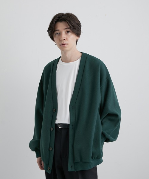 JUNRED(ジュンレッド)の「ウーリータッチワイドバルーンカーディガン(カーディガン/ボレロ・メンズ・ブラック/ダークグリーン/ホワイト系その他4・S/M/L)」の1枚目の写真