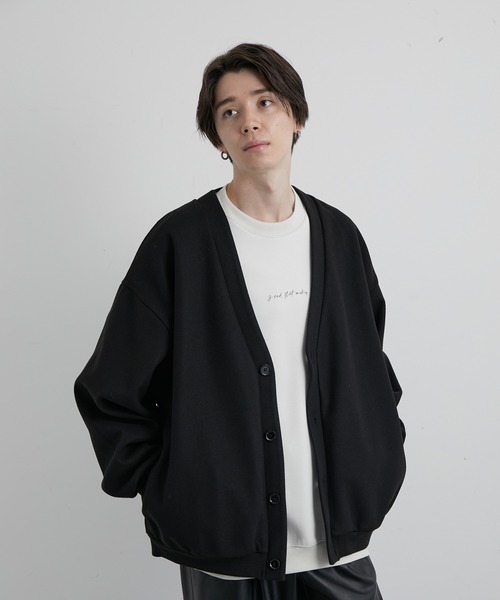 JUNRED(ジュンレッド)の「ウーリータッチワイドバルーンカーディガン(カーディガン/ボレロ・メンズ・ブラック/ダークグリーン/ホワイト系その他4・S/M/L)」の5枚目の写真