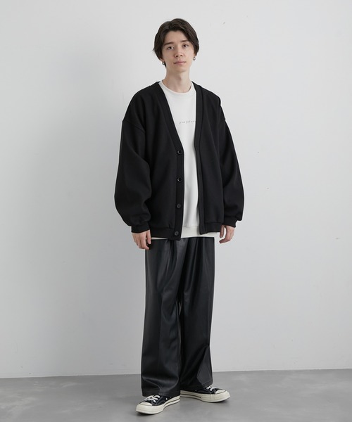 JUNRED(ジュンレッド)の「ウーリータッチワイドバルーンカーディガン(カーディガン/ボレロ・メンズ・ブラック/ダークグリーン/ホワイト系その他4・S/M/L)」の10枚目の写真