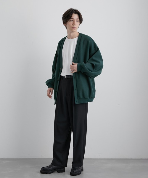 JUNRED(ジュンレッド)の「ウーリータッチワイドバルーンカーディガン(カーディガン/ボレロ・メンズ・ブラック/ダークグリーン/ホワイト系その他4・S/M/L)」の15枚目の写真