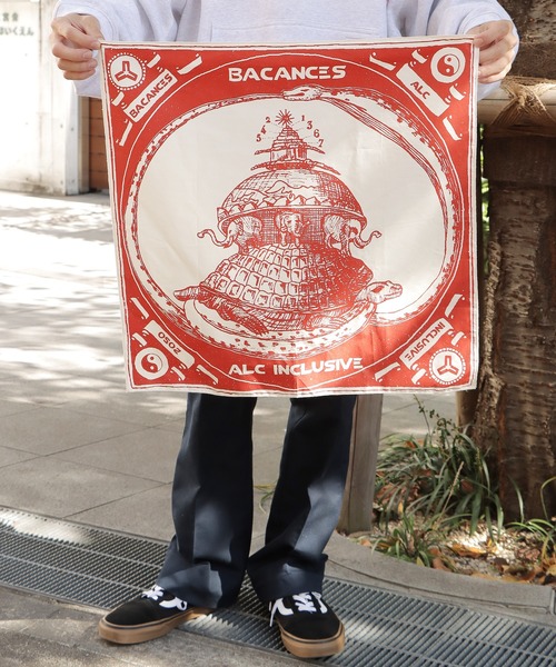 AlexanderLeeChang(アレキサンダーリーチャン)の「BACANCES ALL INCLUSIVE×AlexanderLeeChang/バカンス・オールインクルーシブ×アレキサンダーリーチャン BLC BANDANA(バンダナ/スカーフ・メンズ・ネイビー/グリーン/バーガンディー・ONE SIZE)」の3枚目の写真