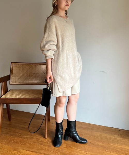 CAPRICIEUX LE&#39;MAGE - FOXカシミアチュニック CAPRICIEUX LE'MAGE（カプリシューレマージュ）の「FOXカシミア