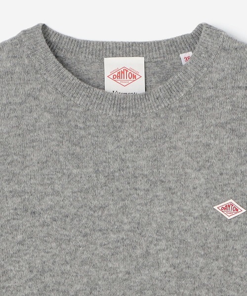 DANTON（ダントン）の「DANTON | ラムウール クルーネックニットプルオーバー WOMEN（ニット/セーター・レディース・ライトグレー/ピンク系その他/クリーム/レッド/ブラック/オートミール・36/38）」の14枚目の写真