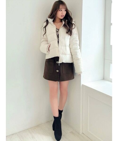 RESEXXY（リゼクシー）の「ショートダウンジャケット（ダウンジャケット/コート・レディース・ホワイト/ブラック/ベージュ・FREE）」の16枚目の写真