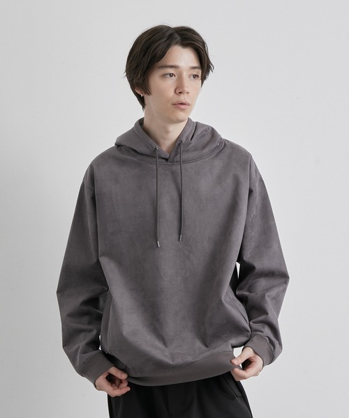 JUNRED(ジュンレッド)の「マシュマロスウェードプルパーカー(パーカー・メンズ・チャコールグレー/ライトグレー/ブルー系その他4・LL/M/L)」の4枚目の写真