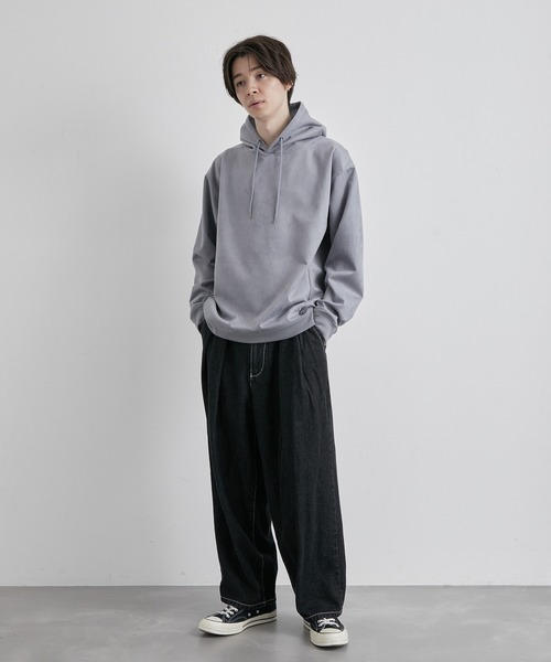 JUNRED(ジュンレッド)の「マシュマロスウェードプルパーカー(パーカー・メンズ・チャコールグレー/ライトグレー/ブルー系その他4・LL/M/L)」の8枚目の写真