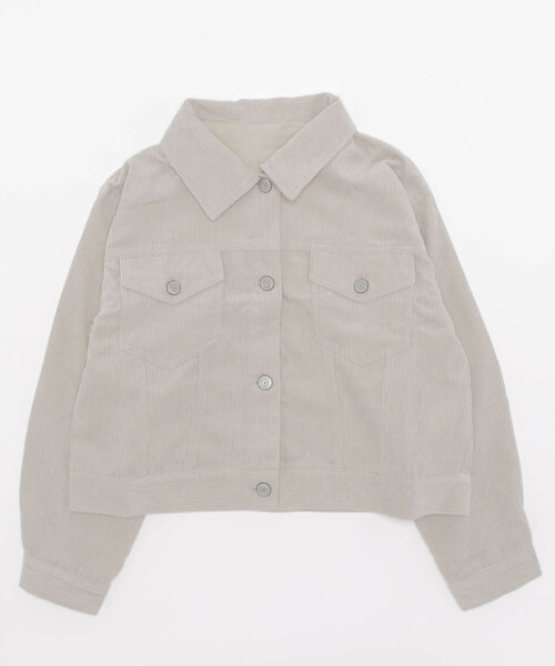 CECIL McBEE（セシルマクビー）の「コーデュロイジャケット（デニムジャケット・レディース・ライトグレー/モカ/ライトベージュ・MEDIUM/LARGE）」の6枚目の写真