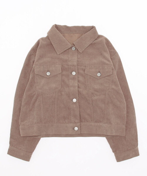 CECIL McBEE（セシルマクビー）の「コーデュロイジャケット（デニムジャケット・レディース・ライトグレー/モカ/ライトベージュ・MEDIUM/LARGE）」の7枚目の写真